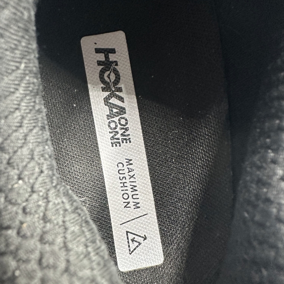 Hoka One One HOKA Bondi SR Triple Black leather sneakers in size 12 men used - Picture 11 of 11